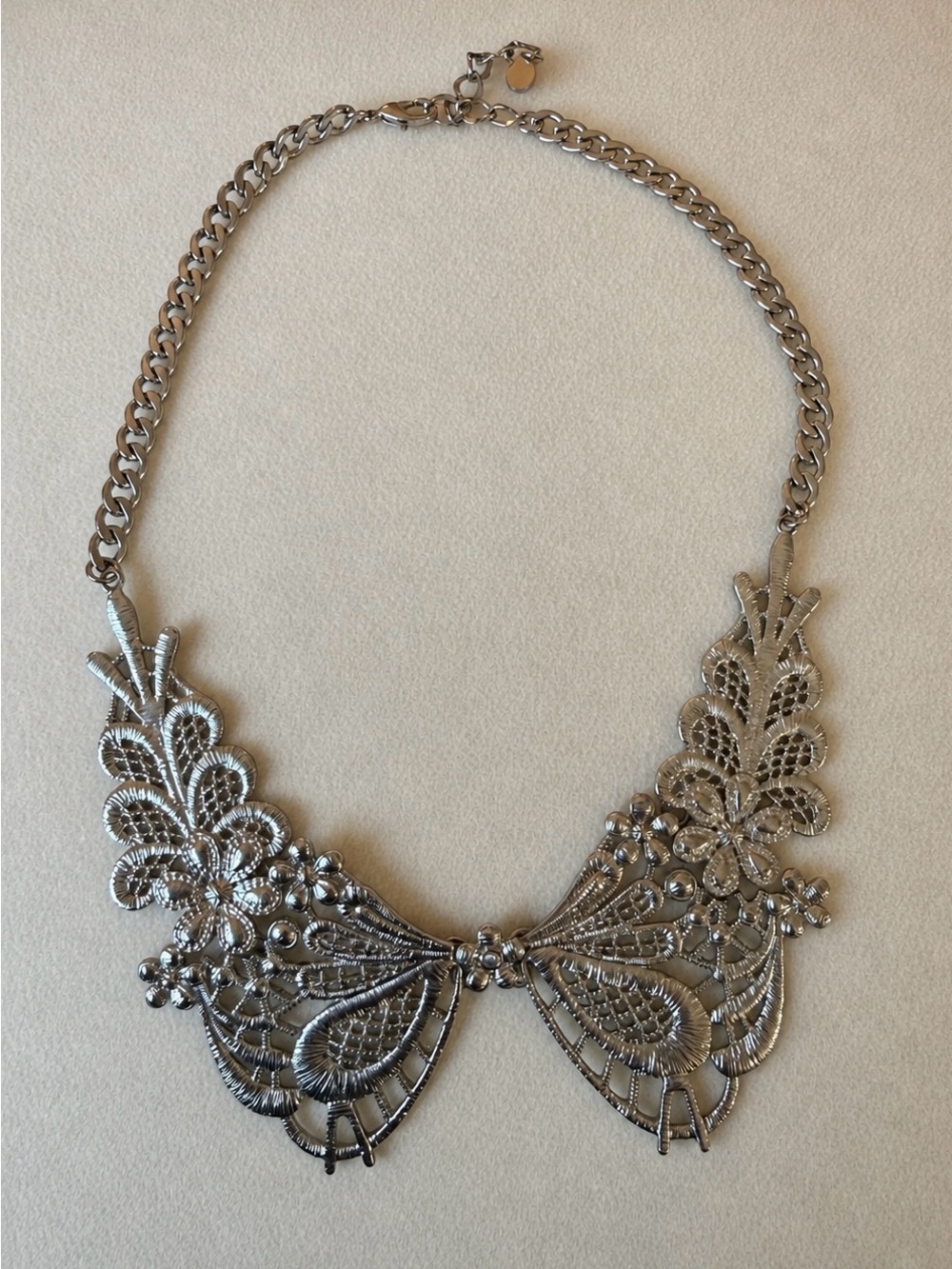 Cookie Lee “lace” bib necklace